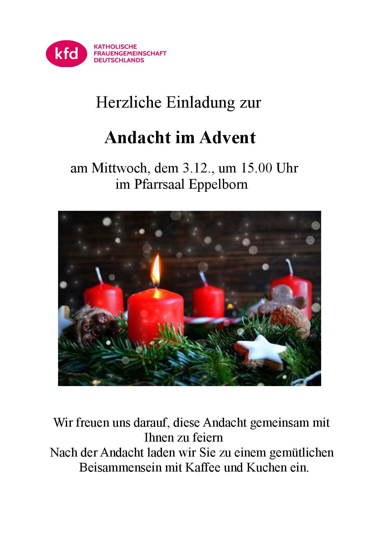 251110_kfd Andacht im Advent, Einladung