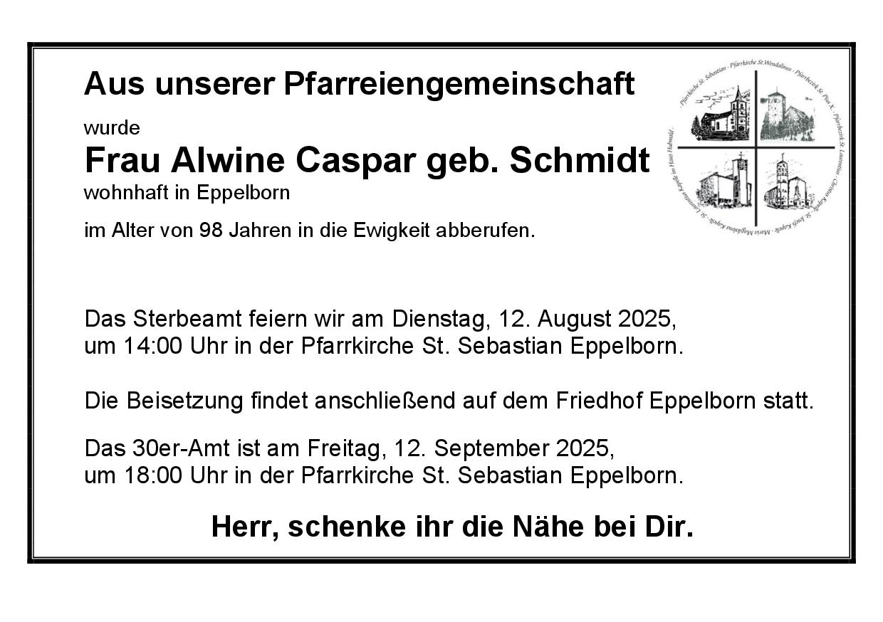 Caspar Alwine geb. Schmidt