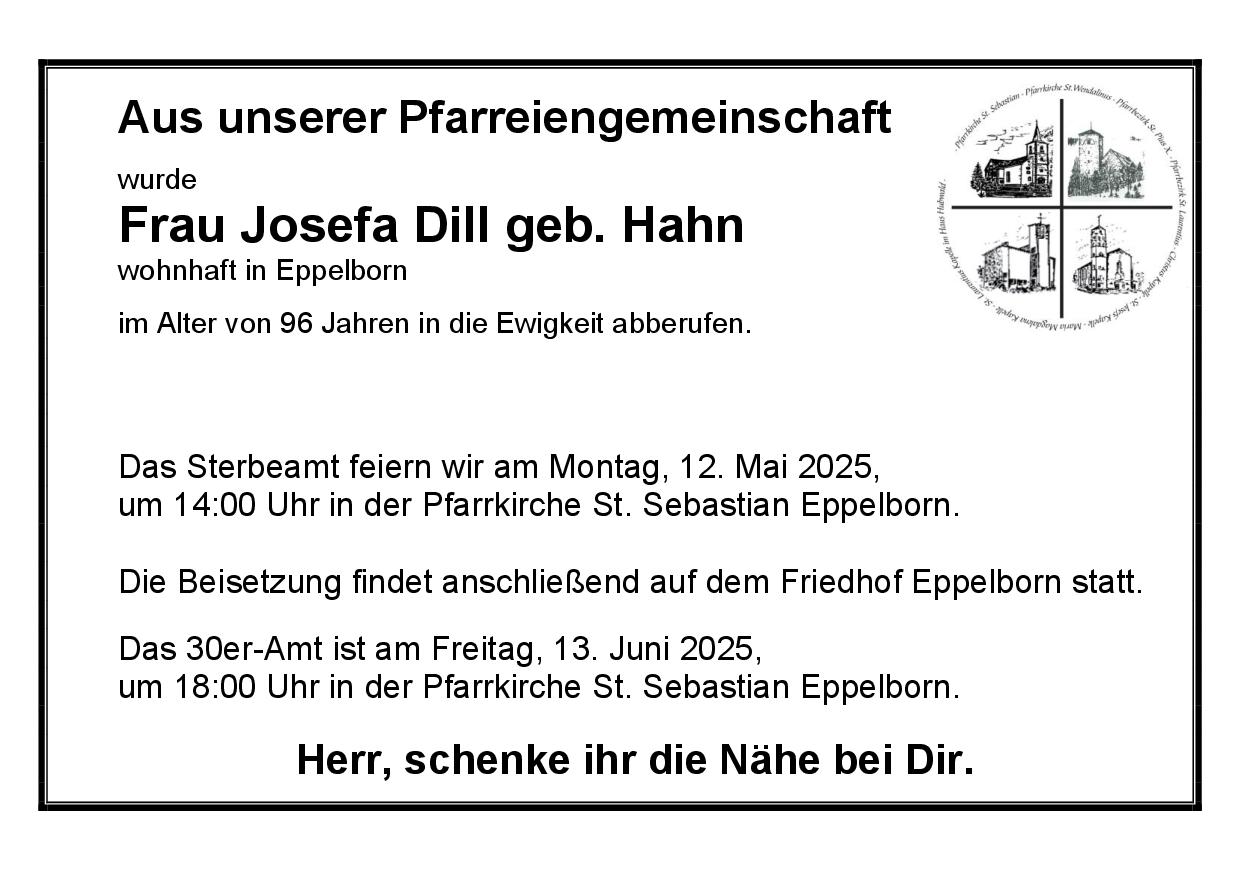 Dill Josefa geb. Hahn