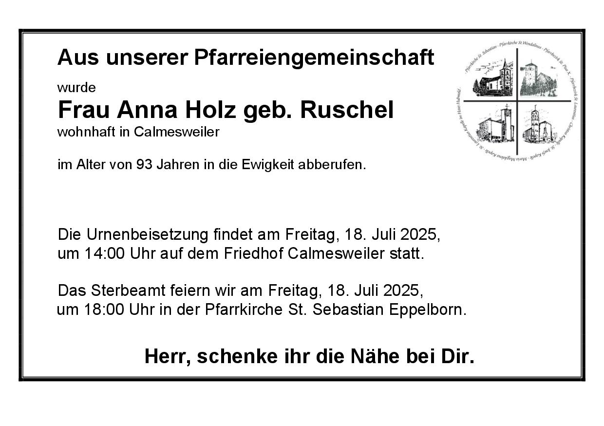 Holz Anna geb. Ruschel