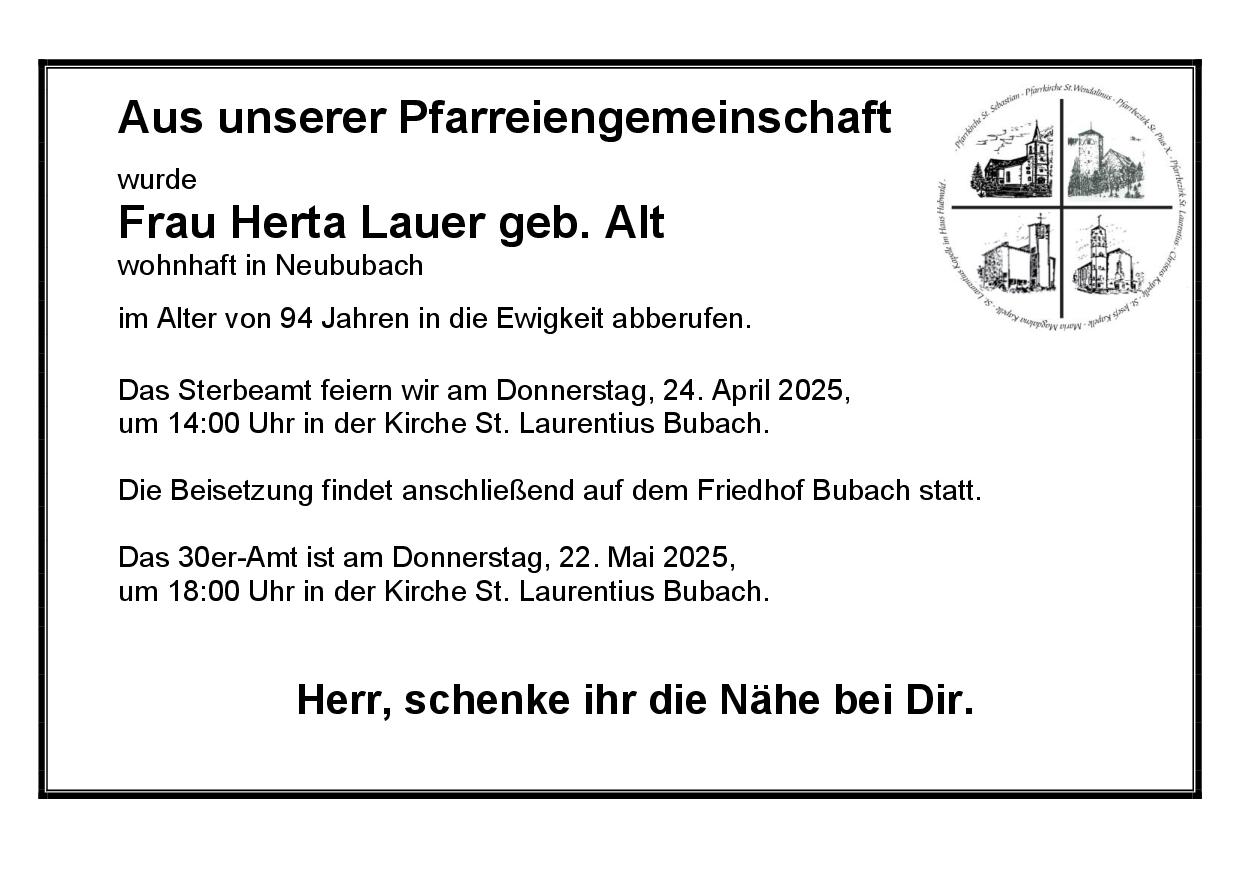 Lauer Herta geb. Alt