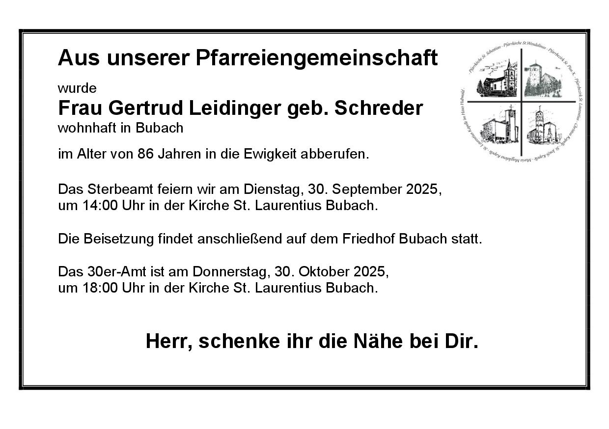 Leidinger Gertrud geb. Schreder