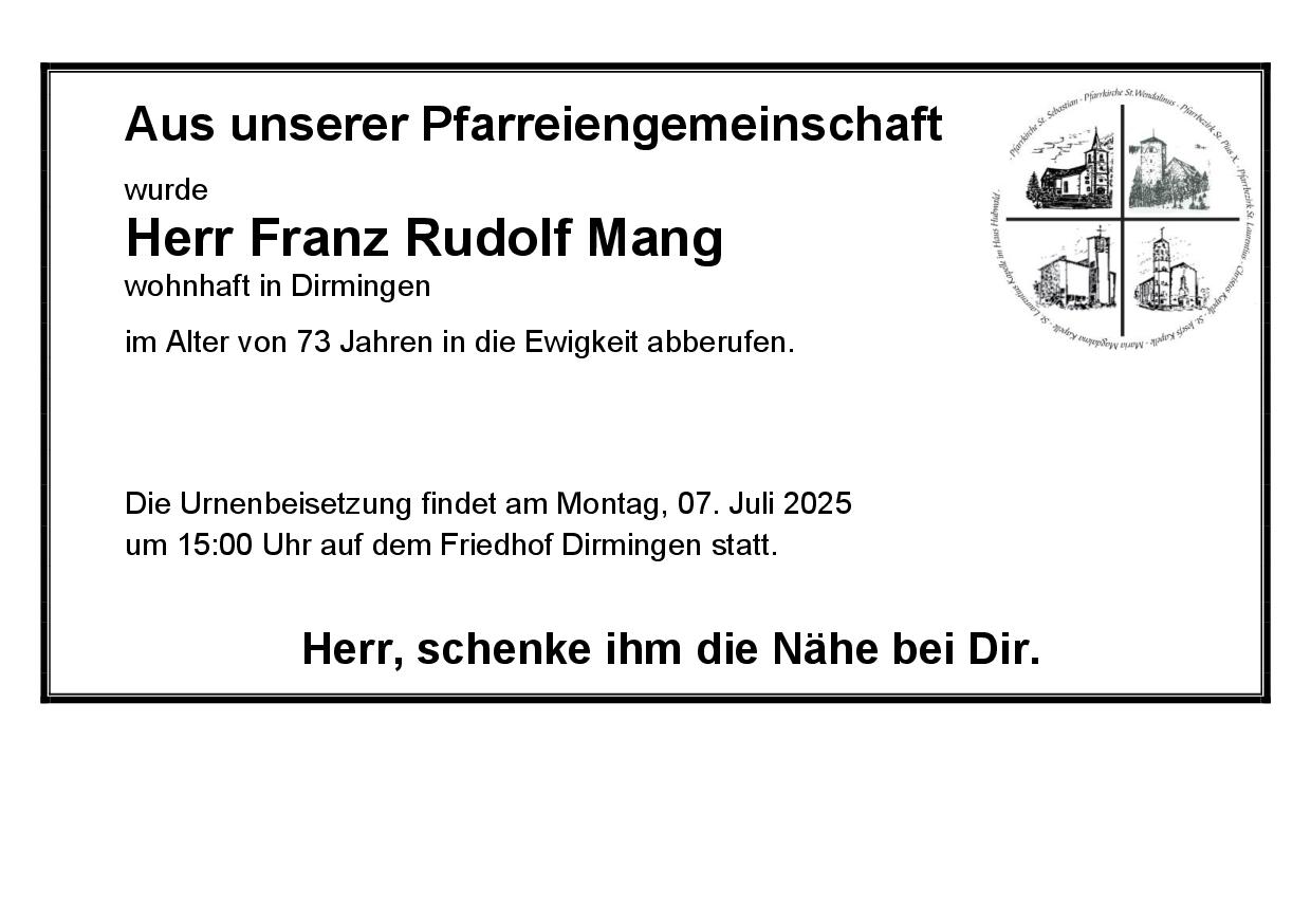 Mang Franz Rudolf