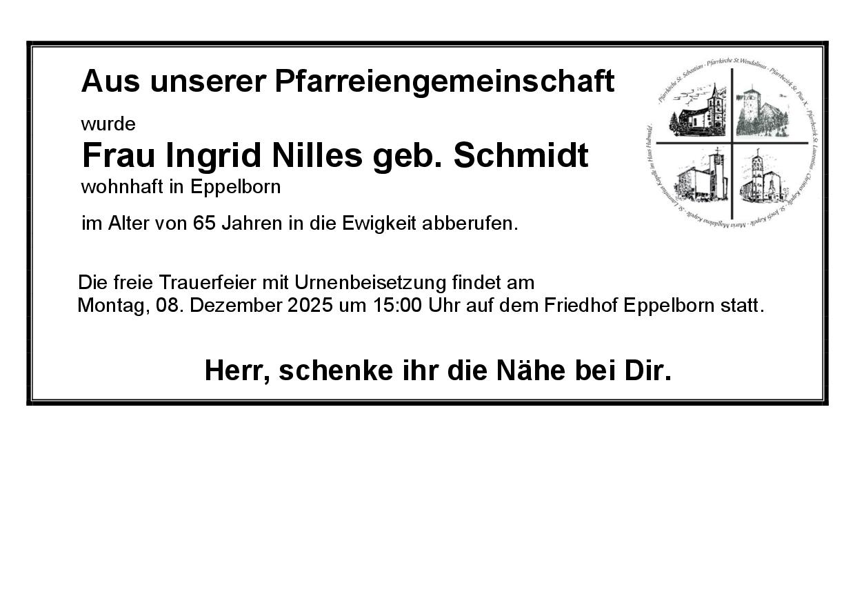 Nilles Ingrid geb. Schmidt