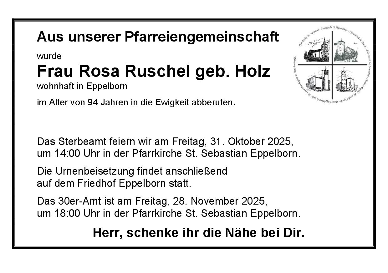 Ruschel Rosa geb. Holz
