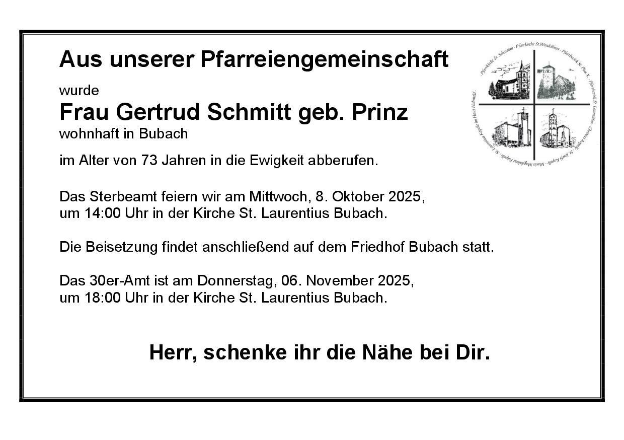 Schmitt Gertrud geb. Prinz